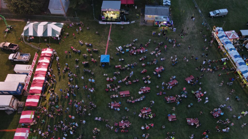 Top down view of the Days in the Park Festival